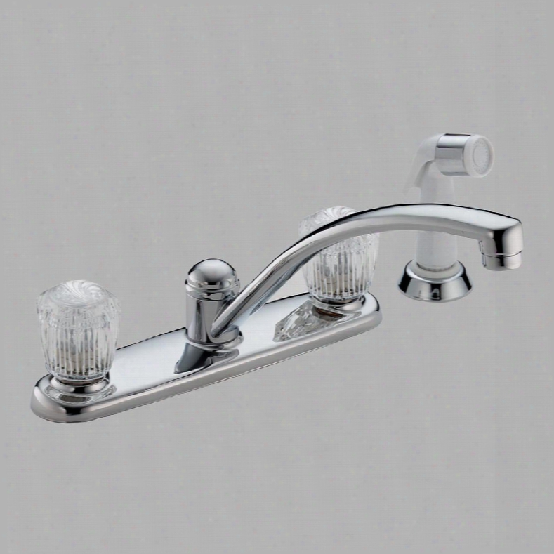 Core 2100/2400 Series 2402lf Delta Classic: Two Handle Kitchen Faucet With Spray In