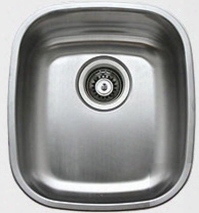 D345.8 14.5" Wide Stainless Steel Undermount 8" Deep Kitchen Sink 18-gauge: Satin