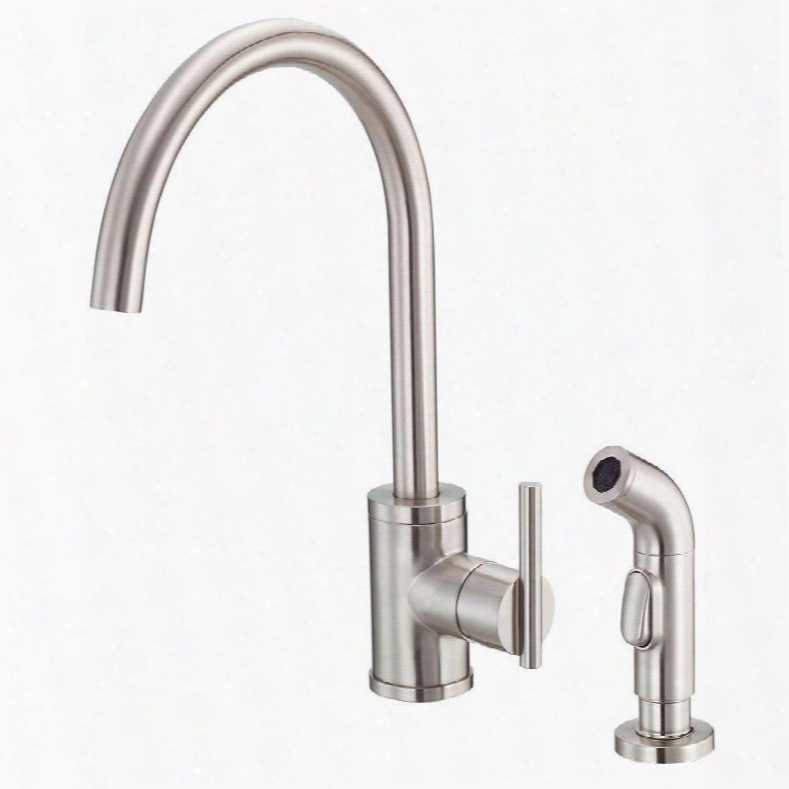 D401558ss Parma Side Mount Single-handle Side Sprayer Kitchen Faucet In Stainless