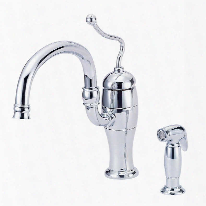 D407521 Antioch Single Handle Kitchen Faucet In Chrome With