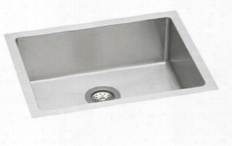 Efru2115dbg Avado Stainless Steel 23-1/2' Undermount Single Basin Kitchen Sink With 8" Depth Rounded Basin Corners Bottom Grid And Drain: Stainless