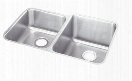 Eluhe3121l Gourmet Stainless Steel 30-3/4" X 21' Undermount Double Basin Kitchen Sink With Right Primary