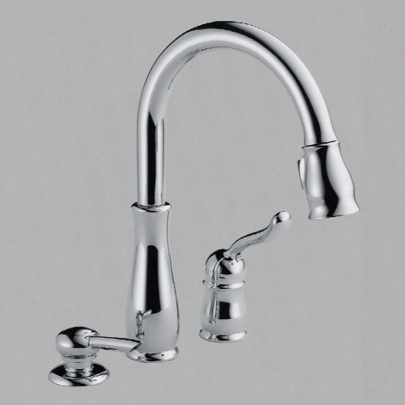 Leland 978-sd-dst Delta Leland: Single Handle Pull-down Kitchen Faucet With Soap Dispenser In