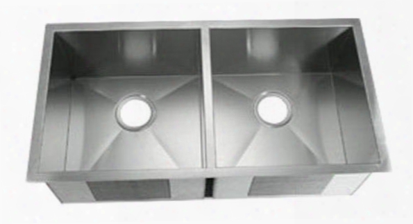 Li-2000 Varsi 33 1/2" Double Bowl Undermount Kitchen Sink With Soundproofing System And Mounting Hardware In Stainless