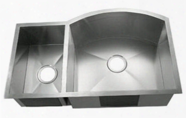 Li-2200-b-d Tesero 33 1/2" Double Bowl Undermount Kitchen Sink With Soundproofing System And Mounting Hardware In Stainless
