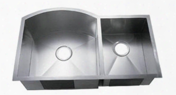 Li-2200 Murlo 33 1/2" Double Bowl Undermount Kitchen Sink With Soundproofing System And Mounting Hardware In Stainless