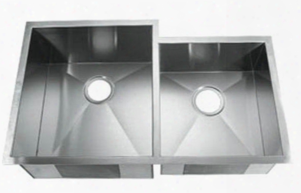 Li-2300 Citerna 33 1/2" Double Bowl Undermount Kitchen Sink With Soundproofing System And Mounting Hardware In Stainless