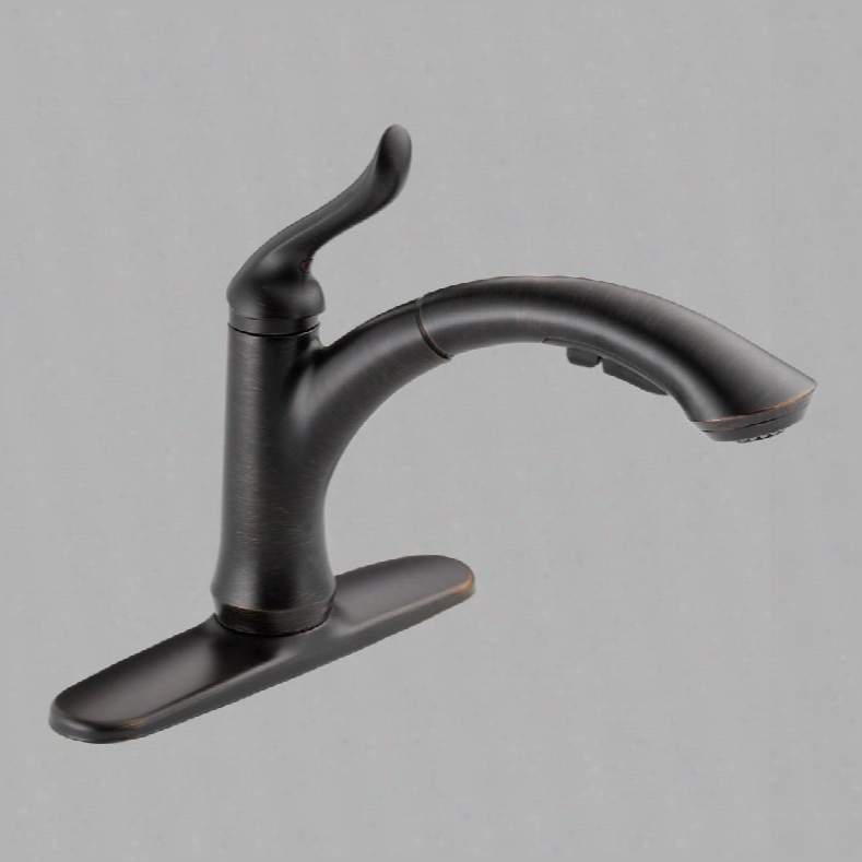 Linden 4353-rb-dst Delta Linden: Single Handle Water Efficient Pull-out Kitchen Faucet In Venetian
