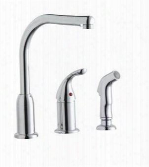 Lk3001cr Everyday Waterfall Single Handle Kitchen Faucet With Sidespray: