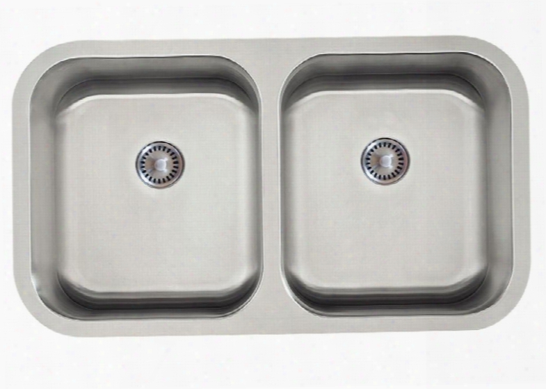 Pc-ss-cl-d1-16 Lenova Permaclean 33 Inch Undermount 50/50 Double Bowl 16 Gauge Stainless Steel Kitchen