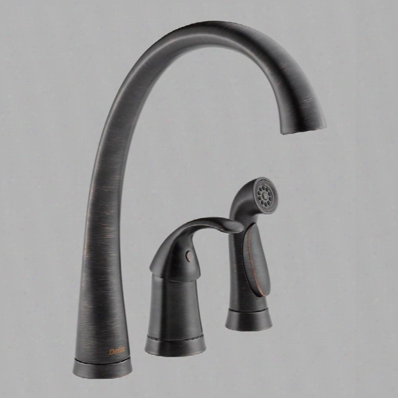 Pilar 4380-rb-dst Delta Pilar: Single Handle Kitchen Faucet With Spray In Venetian