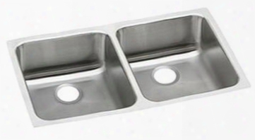 Poduh3118 Pursuit Stainless Steel 30-3/4" X 18-1/2' Undermount Double Basin Kitchen Sink With 7-7/8" Depth And Rounded Basin Corners: Stainless