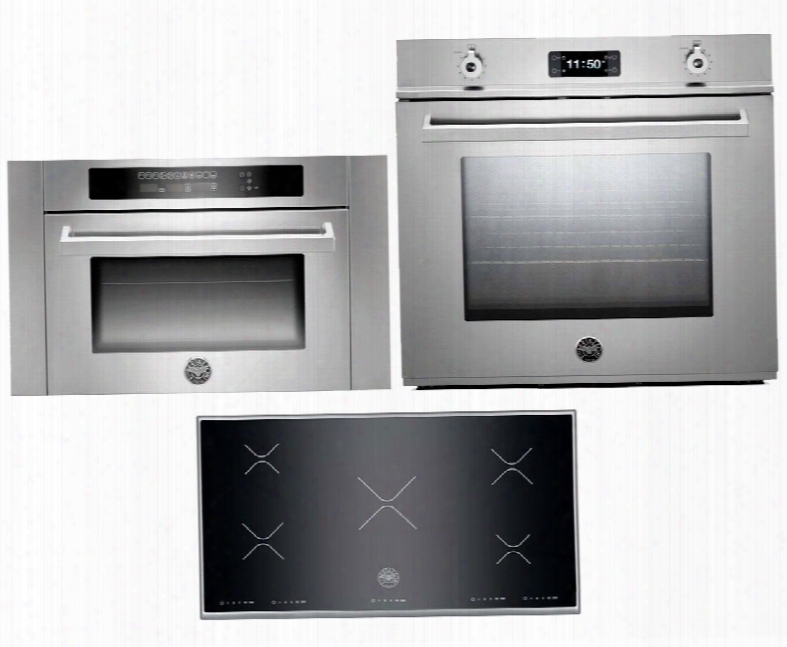 Professional Series F30proxt 30" Single Electric Wall Oven 3-piece Stainless Steel Kitchen Package With P365ix 36" Electric Cooktop And So24prox Built-in