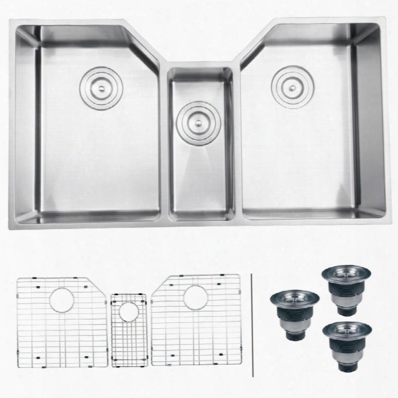 Rvh8500 Undermount 16 Gauge 35" Kitchen Sink Triple