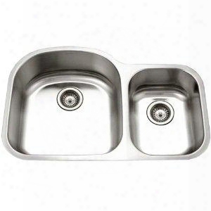 Stc-2200sr-1 Eston Series Undermount Stainless Steel 70/30 Double Bowl Kitchen Sink Small Bowl Right 18