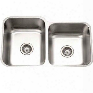 Ste-2300sr-1 Eston Series Undermount Stainless Steel 60/40 Double Bowl Kitchen Sink Small Bowl Right 18