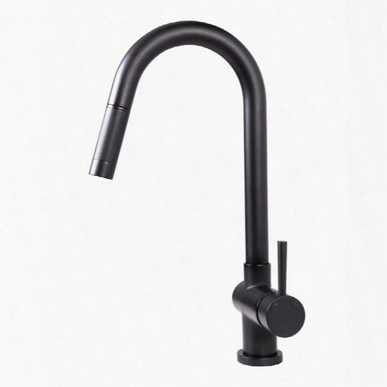 Vg02008mb Pull-out Kitchen Faucet With 360 Degree Swivel Spout Single Pull-out Spray Head Easy To Clen Feature And Solid Brass Construction In Matte Black