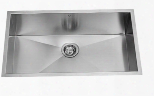 Vg3019b 30" Single Basin Undermount Kitchen Sink In 18-gauge 304 Stainless Steel With Emboossed Vigo Cutting
