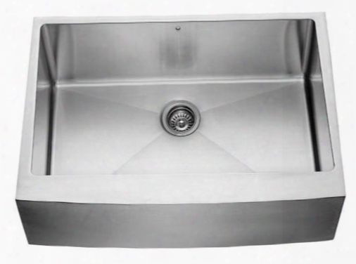Vgr3020 C30" Farmhouse Single Bowl Kitchen Sink In 16-gauge Stainless Steel Embossed Vigo Cutting Board
