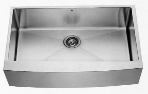 Vgr3620c 36" Farmhouse Single Bowl Kitchen Sink In 16-gauge Stainless Steel Embossed Vigo Cutting Board