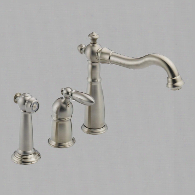 Victorian 155-ss-dst Delta Victorian: Single Handle Kitchen Faucet With Spray In