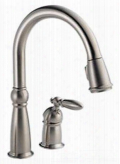 Victorian 955-ss-dst Delta Victorian: Single Handle Pull-down Kitchen Faucet In