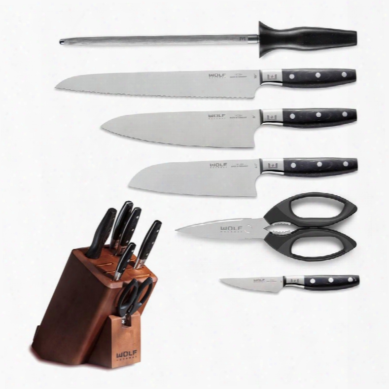 Wgcu100s 7 Piece Gourmet Series Cutlery Set With Comfortable Pakkawood Handles Rounded Spine And Bolster And Razor-sharp Cutting Edge: Stainless