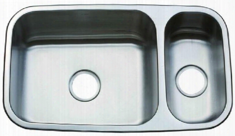 Z-200 Carini 31 1/4" Double Bowl Dual Mount Kitchhen Sink With Soundproofing System And Mounting Hardware In Stainless