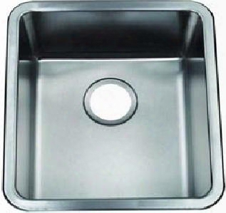 Zsr-400 Lucida 16" Single Bowl Dual Mount Kitchen Sink With Soundproofing System And Mounting Hardware In Stainless