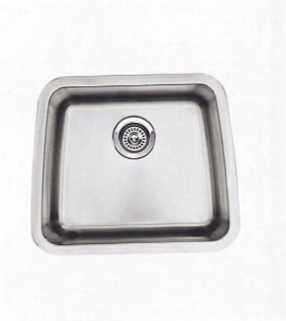 440106 20" Undermount Medium Single Bowl Kitchen Sink With 18 Gaug E304 Series Stainless Steel And Sound Deadening