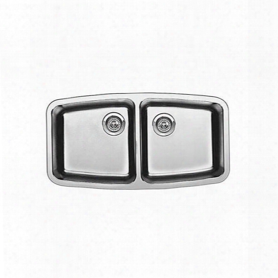 440109 Performa Undermount Stainless Steel 33.2x17.5x9 0-hole Small Equal Double Bowl Kitchen