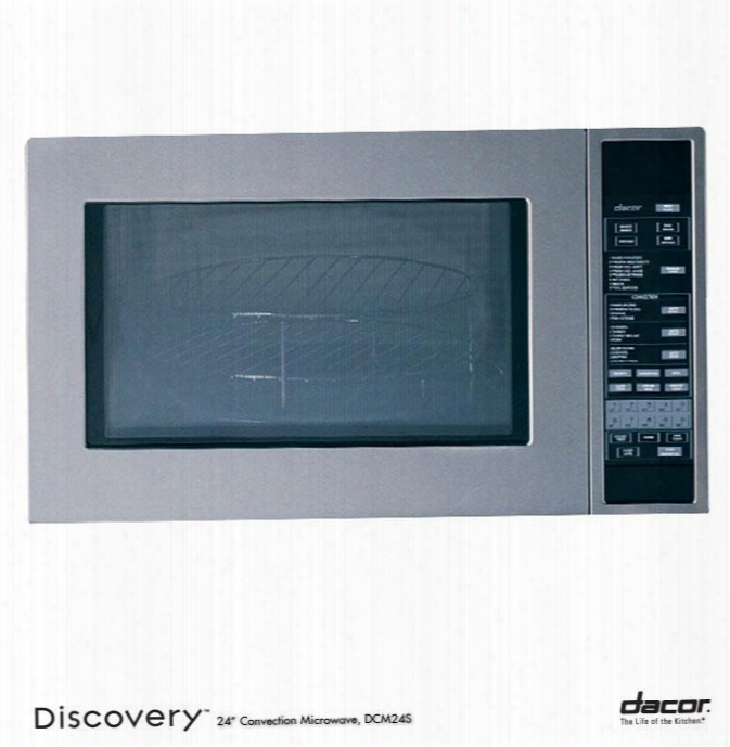 Dcm24s Discovery 24" 1.5 Cu. Ft. Capacity Built In Convection Microwave With 10 Sensor Cooking Modes Stianless Steel Interior 900 Watts Of Power: Stainless