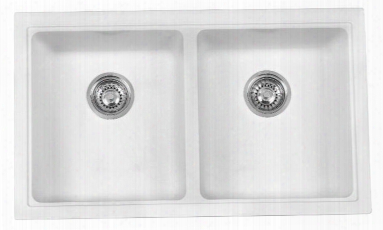 Kgd1u/8gp 32" Undermount Double Bowl Granite Kitchen Sink In