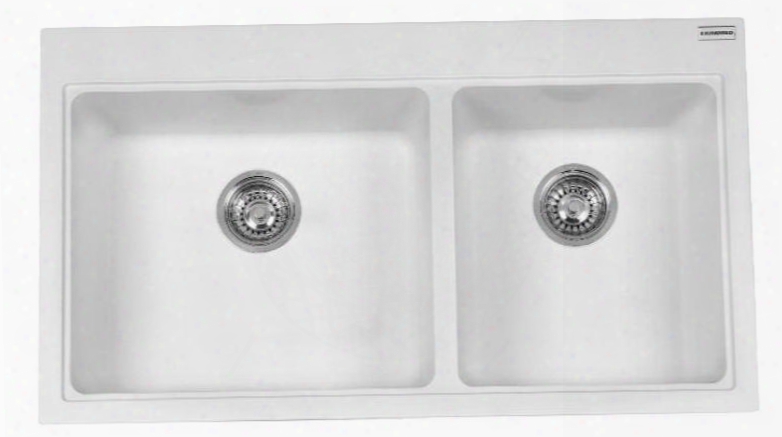 Kgdl2036/9gp 36" Double Bowl Drop-in Granite Kitchen Sink In