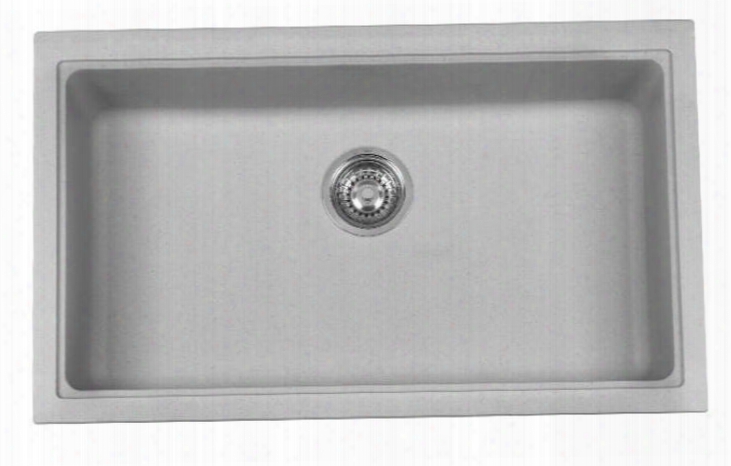 Kgs1u/8pw 32" Undermount Single Bow Lgranite Kitchen Sink In Polar