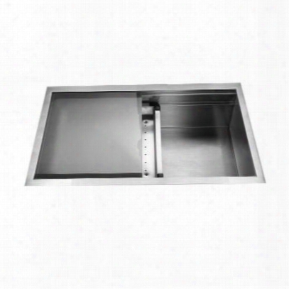 Nvs-5200 Novus Series Dual Level Undermount Stainless  Steel Large Single Bowl Kitchen Sink With Sliding