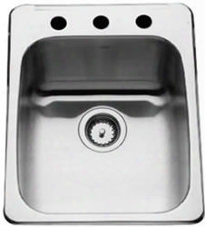 Qsl2217/8n/3 17" Single Bowl Stainless Steel Kitchen Sink 3 Faucet