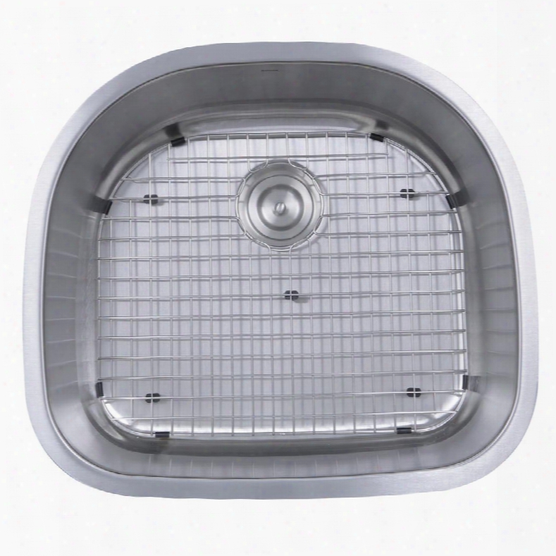 Sconset Collection Ns03i-16 23" Undermount Kitchen Sink With 16 Gauge Stainless Steel Construction Colander Drain And Bottom Grid In Brushed Satin