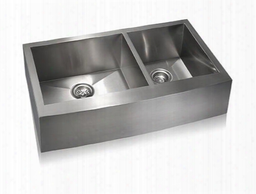 Ss-ap-d36 Lenova 36 Inch Farmhouse Apron 60/40 Doubel Bowl 16 Gauge Stainless Steel Kitchen