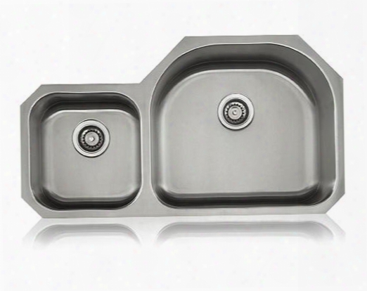 Ss-cl-d9r Classic Double Bowl 18 Gauge Undermount Kitchen Sink In Stainless Steel Big Bowl On