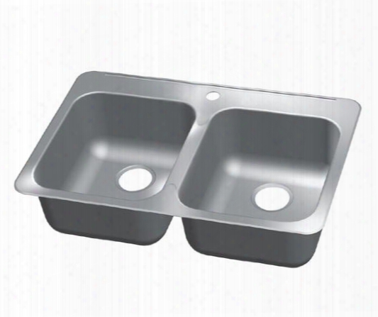 Tot3221-88 Wells Tot322-188 Toronto Series Double Bowl 50/50 Topmount Stainless Steel Kitchen