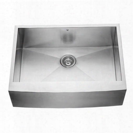 Vg3020c Single Basin Farmhouse Kitchen Sink In 18-gauge 304 Stainless Steel With Embossed Vigo Cutting