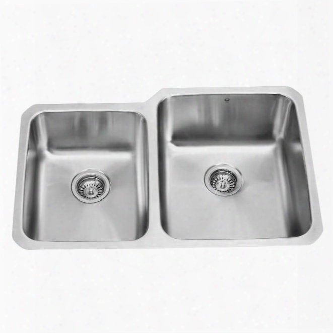 Vg3221r 32" Undermount Double Bowl Kitchen Sink In 18-gauge 304 Stainless Steel Embossed Vigo Cutting Board