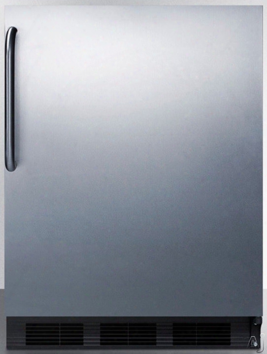 Accucold Ff6b7css 24 Inch Built-in Compact All-refrigerator With 5.5 Cu. Ft. Capacity, Adjustable Glass Shelves, Door Storage, Crisper Drawer, Interior Lighting And Full Stainless Steel Exterior