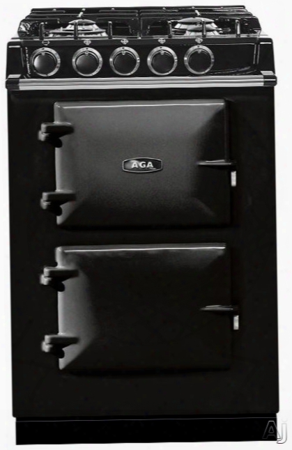Aga Atc2dfblk 24 Inch Freestanding Dual Furl Range With Slow Cook Oven, Roasting Oven, Wok Burner, 4 Sealed Burners, Continuous Grates, 4.9 Cu. Ft. Total Capacity And 3 Pre-set Temperature Settings: Black