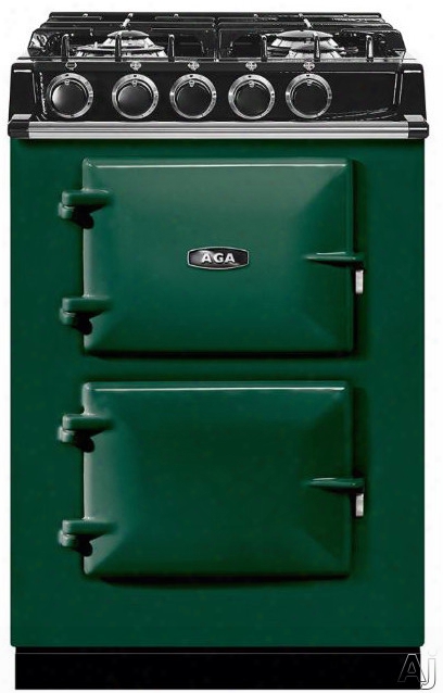 Aga City 24 Series Atc2dfbrg 24 Inch Freestanding Dual Fuel Range With Slow Cook Oven, Roasting Oven, Wok Burner, 4 Sealed Burners, Continuous Grates, 4.9 Cu. Ft. Total Capacity And 3 Pre-set Temperature Settings: British Racking Green