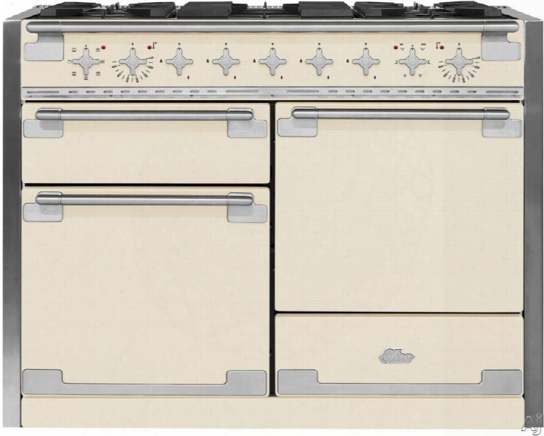 Aga Elise Ael48dfivy 48 Inch Dual Fuel Range With Eeuropean Convection, Multi-function Oven, Glide-out Broiler, 6.0 Cu. Ft. Total Capacity, 5 Sealed Gas Burners, Easyclean And Storage Drawer: Ivory