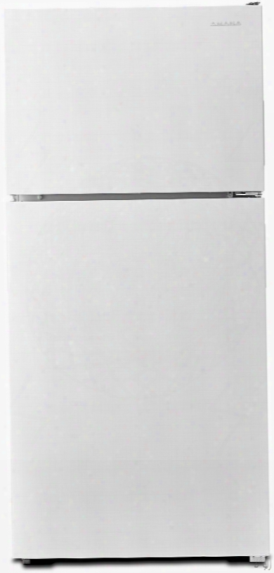 Amana Art308ffdw 18.3 Cu. Ft. Capacity Top Mount Refrigerator With 3 Wire Shelves, 5 Door Bins, Humidity-controlled Crisper, Gallon Door Storage, Reversible Door And Electronic Temperature Control: White