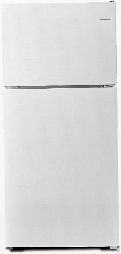 Amana Art348fffw 30 Inch Top Freezer Refrigerator With 18 Cu. Ft. Capacity, 2 Humidity Controlled Crispers, 2 Full Width Shelves, 5 Door Bins, Flip Up Storage, Dairy Center, Gallon Door Storage, Ada Compliant And Energy Star Rated: White