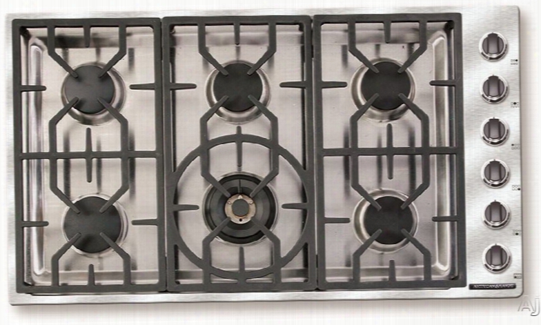 American Range Vitesse Series Ardct366l 36 Inch Gas Cooktop With 6 Sealed Burners, Continuous Grates, 91,000 Btu Of Total Cooking Output, Simmer Setting, Automatic Re-ignition, Die-cast Black Satin Knobs And Chrome Trim: Liquid Propane